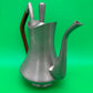 Vintage MCM Pewter Coffee Pot Wood Handle Danish Modern Style 1960s Wasundja