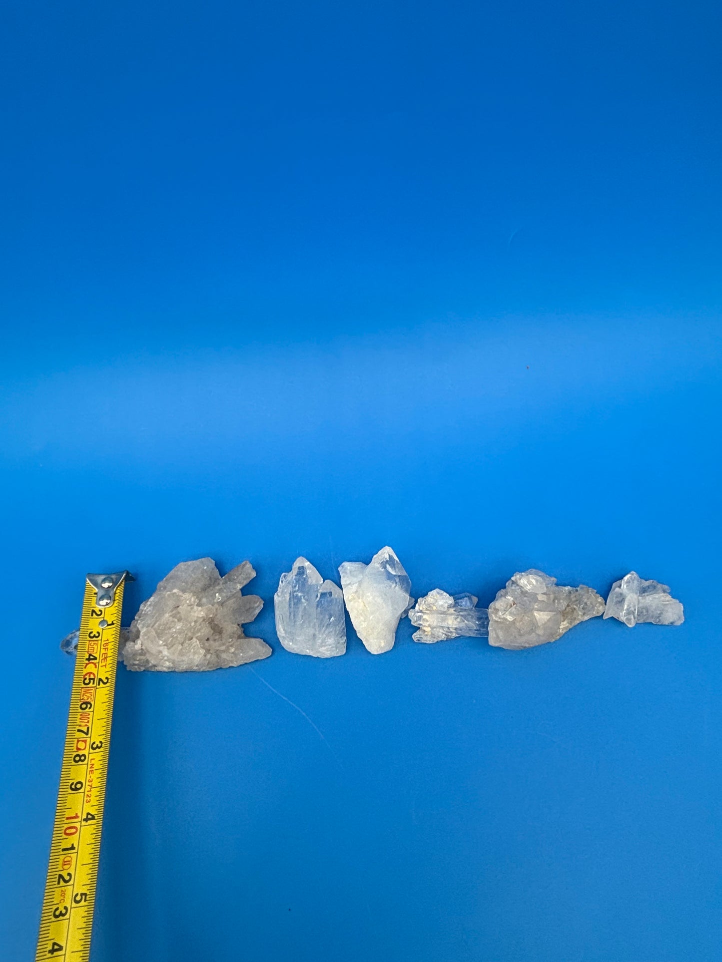 Natural Clear Quartz Crystal Cluster Lot 8 Mineral Specimens Points Matrix Raw