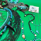Large Boho Southwestern Jewelry Lot Turquoise Tribal Silver Tone Statement Necklaces Bracelets