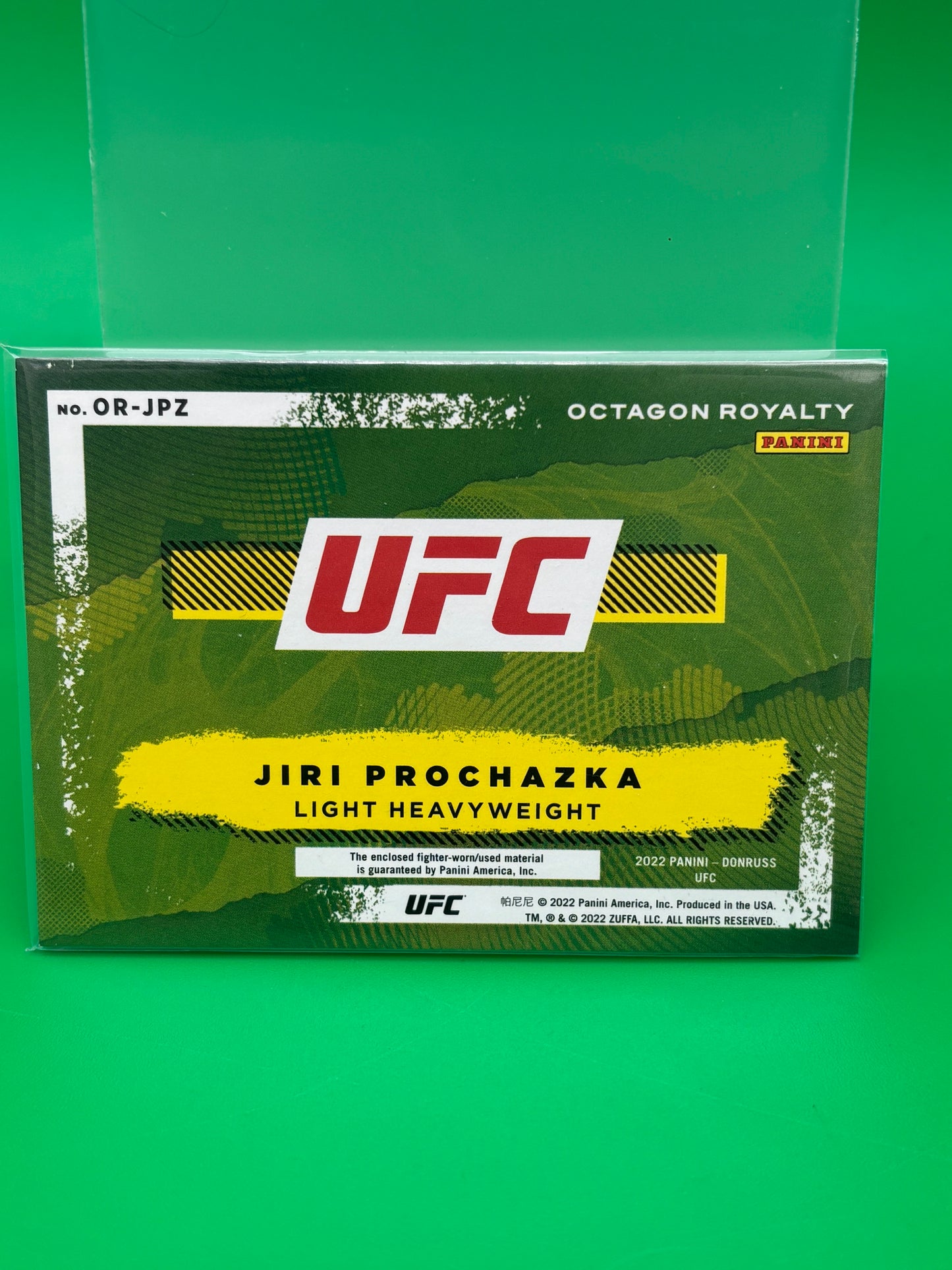 2022 Panini Donruss UFC Octagon Royalty Relic Jiri Prochazka #OR-JPZ Fighter Worn