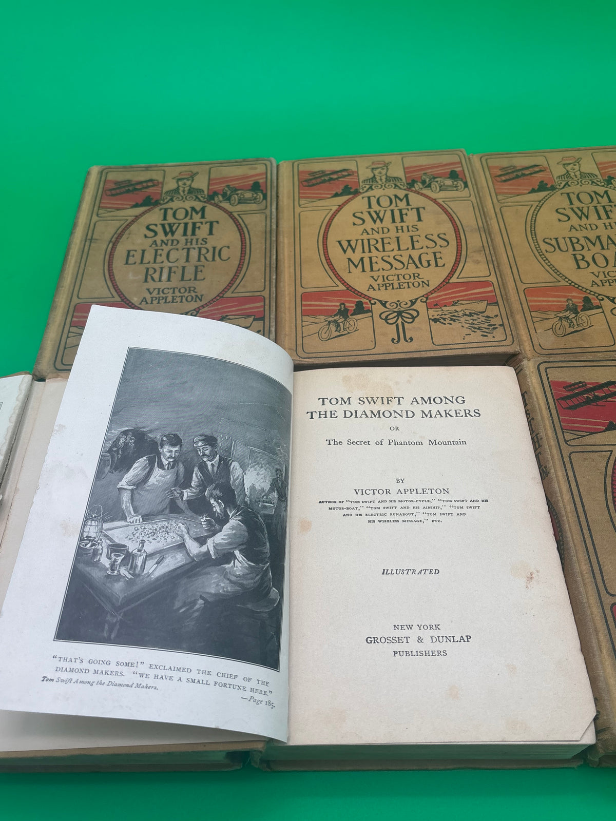 Antique Tom Swift Victor Appleton Books Lot 6 Grosset Dunlap Pictorial Hardcovers