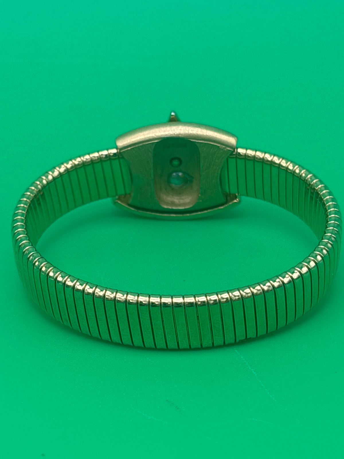 Vintage Napier Silver Tone Stretch Bracelet Geometric Modernist Expansion Rare