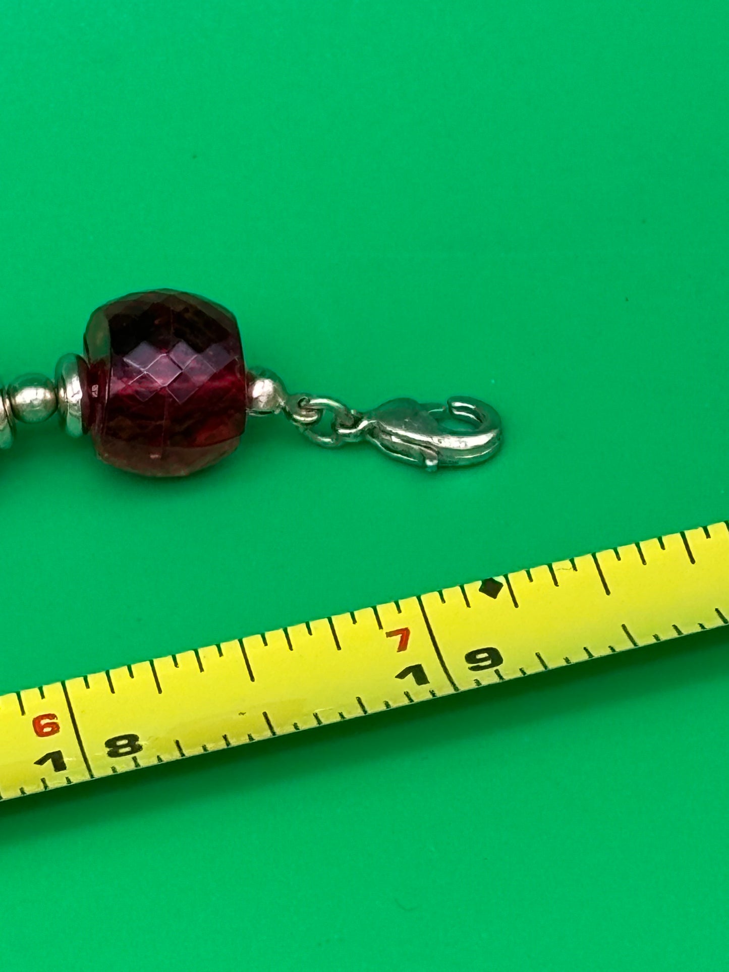 Vintage Signed Napier Deep Red Faceted Bead Necklace & Earring Set