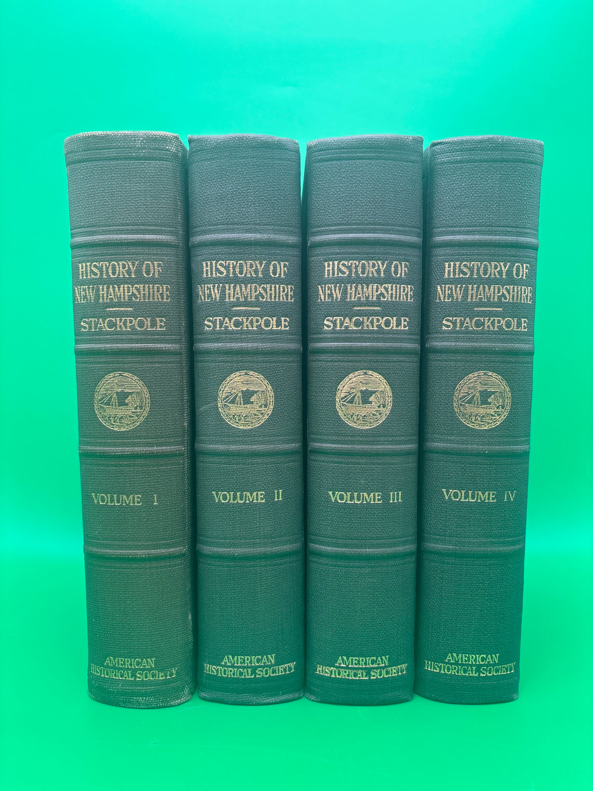 1916 History of New Hampshire Everett S Stackpole Complete 4 Vol Set Genealogy