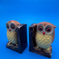 Vintage Owl Bookends Japan Tan and Brown 1970's