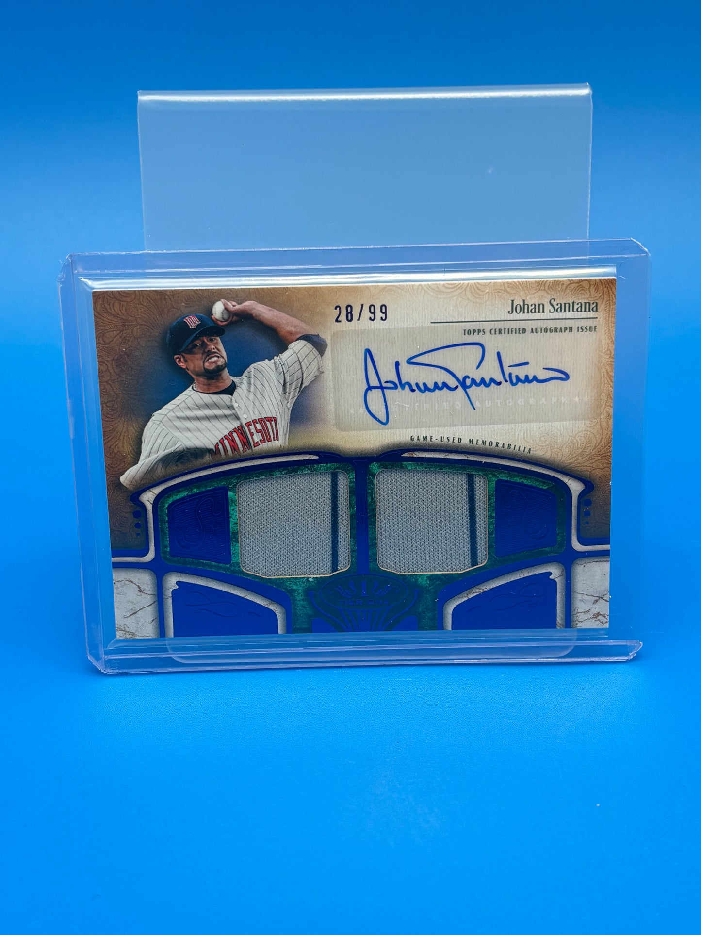 2026 Topps Tier One Johan Santana Auto Dual Relic /99 Twins AT1R-JSA