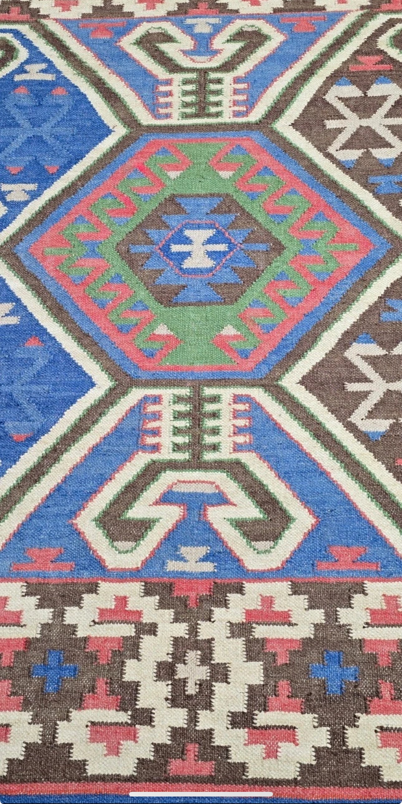 Turkish Bohemian Rug , Geometric Design Turkish Rug,Hand Made 4’x6’