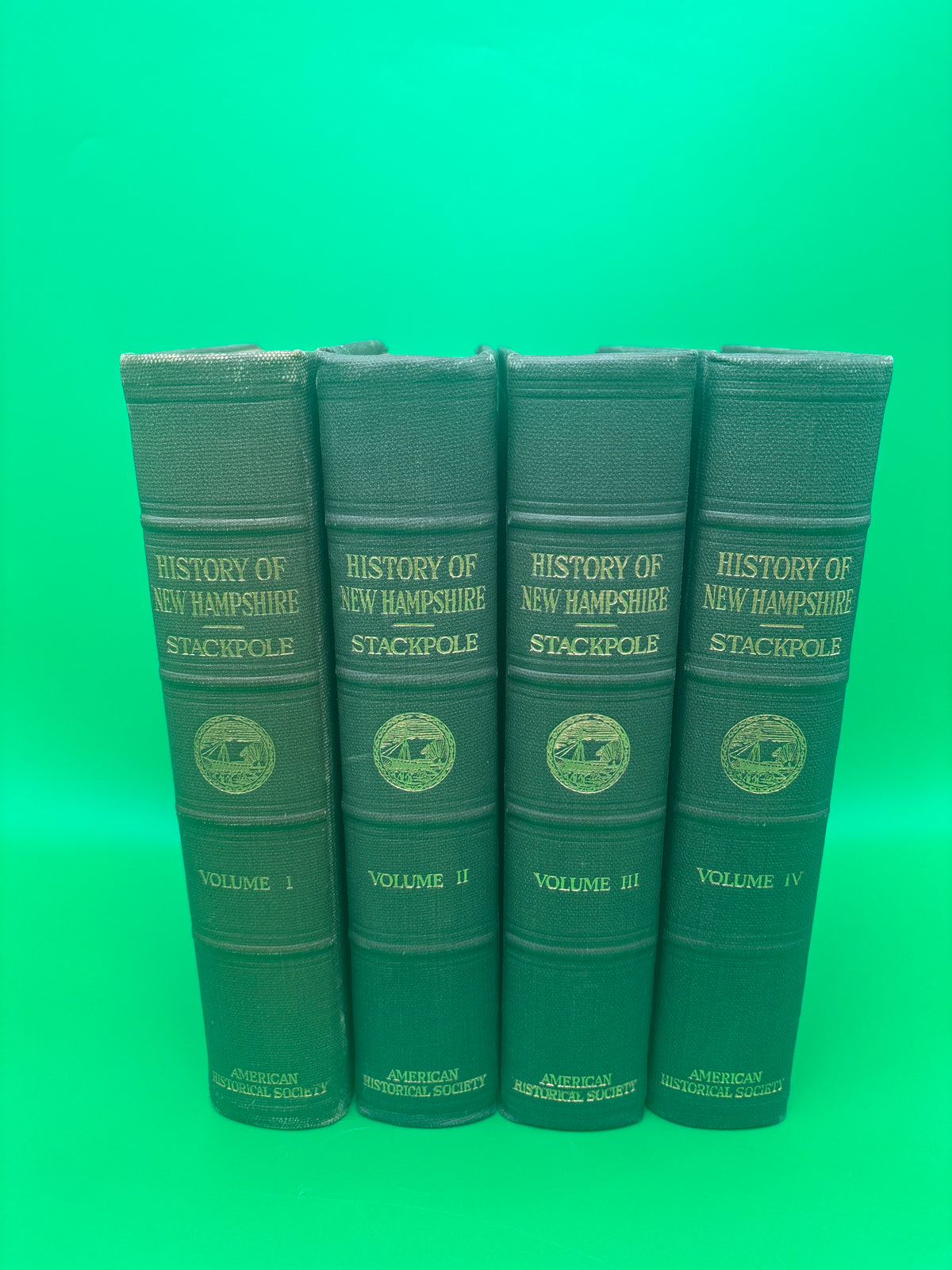 1916 History of New Hampshire Everett S Stackpole Complete 4 Vol Set Genealogy