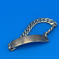 Heavy Vintage Mexico 925 Sterling Silver ID Bracelet Curb Link 65g Engraved BLANCA