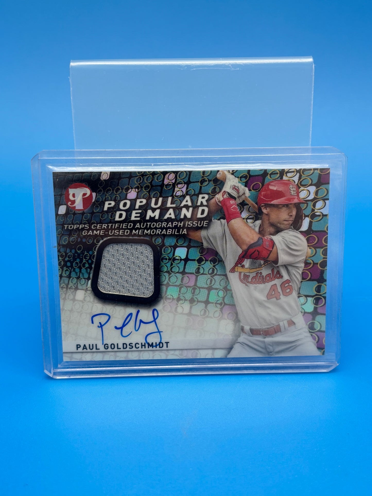 2022 Topps Pristine Paul Goldschmidt Popular Demand Auto Relic Game Used On Card Autograph Cardinals