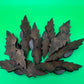 Antique Victorian Eastlake Carved Wood Drawer Pulls Floral Leaf Design Set of 8