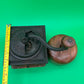 Antique Peugeot Freres Coffee Grinder & Vintage Turned Wood Lidded Container Lot