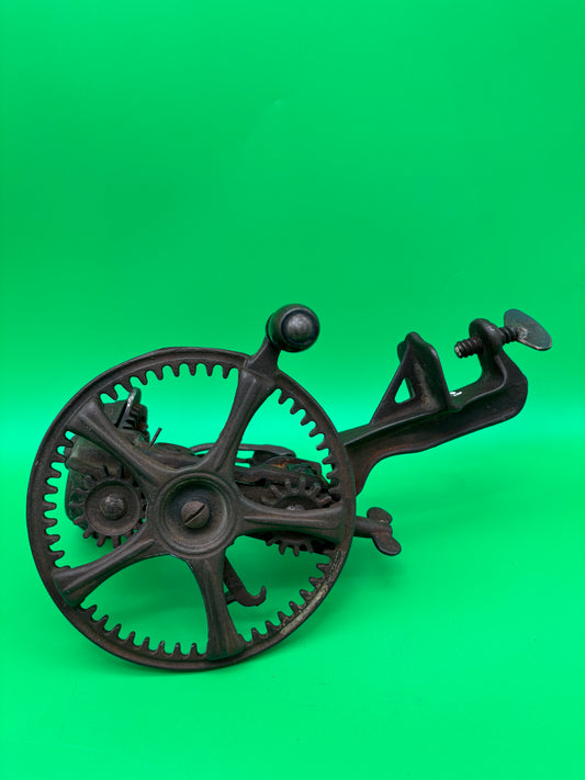Antique Reading Hardware Co No. 78 Cast Iron Apple Peeler Parer Clamp Mount