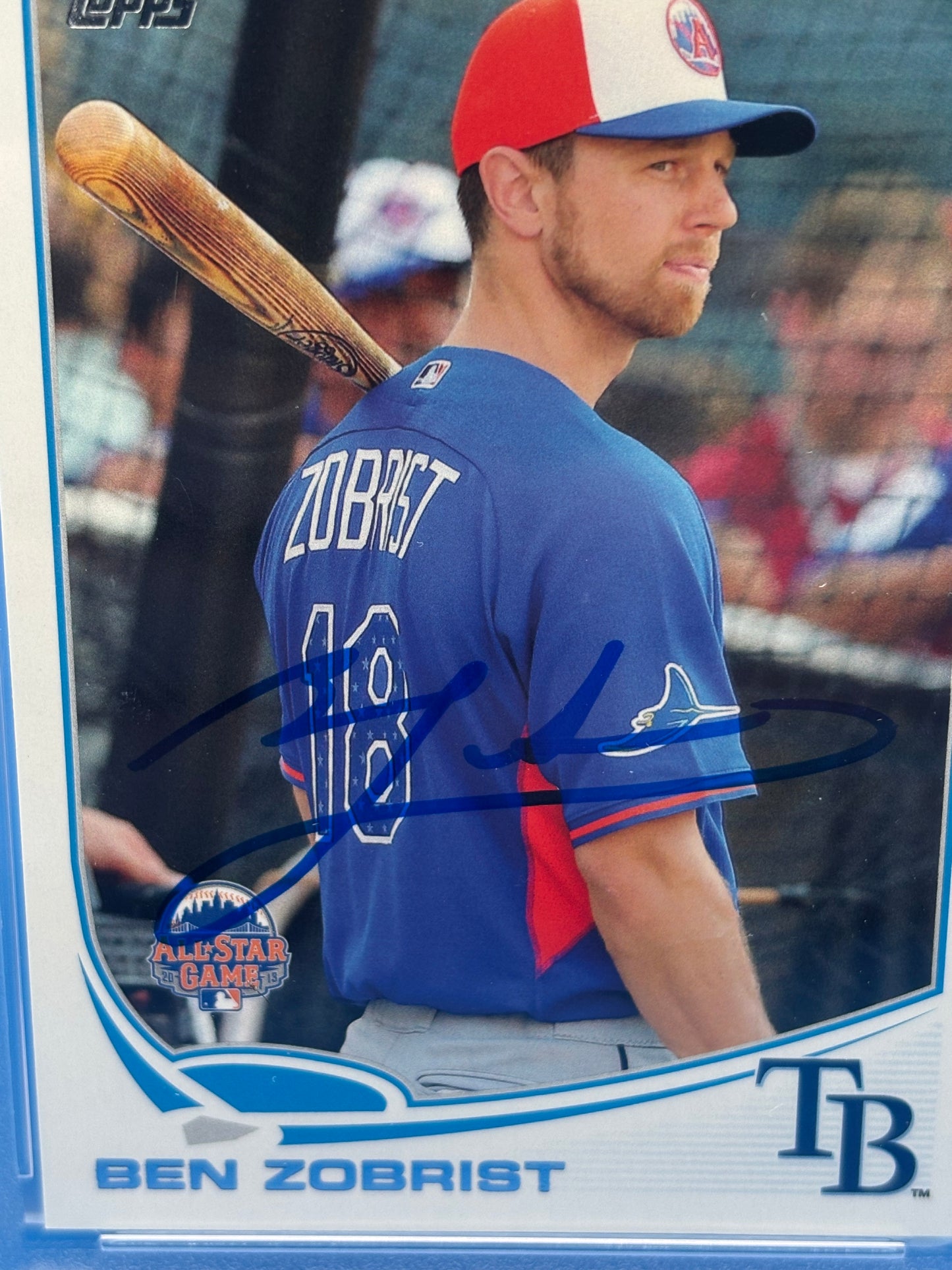 2013 Topps Update Ben Zobrist Signed Auto PSA/DNA Auto 10 Tampa Bay Rays US148