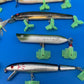 Lot of 8 Vintage Wooden Saltwater Fishing Lures Needlefish Poppers Swimmers Surf Plug Collection