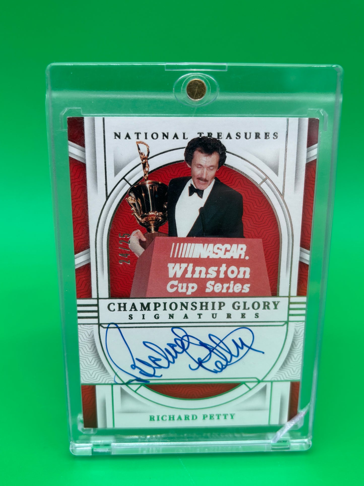 2024 National Treasures Richard Petty Championship Glory On-Card Auto 24/25 CGS-RPT