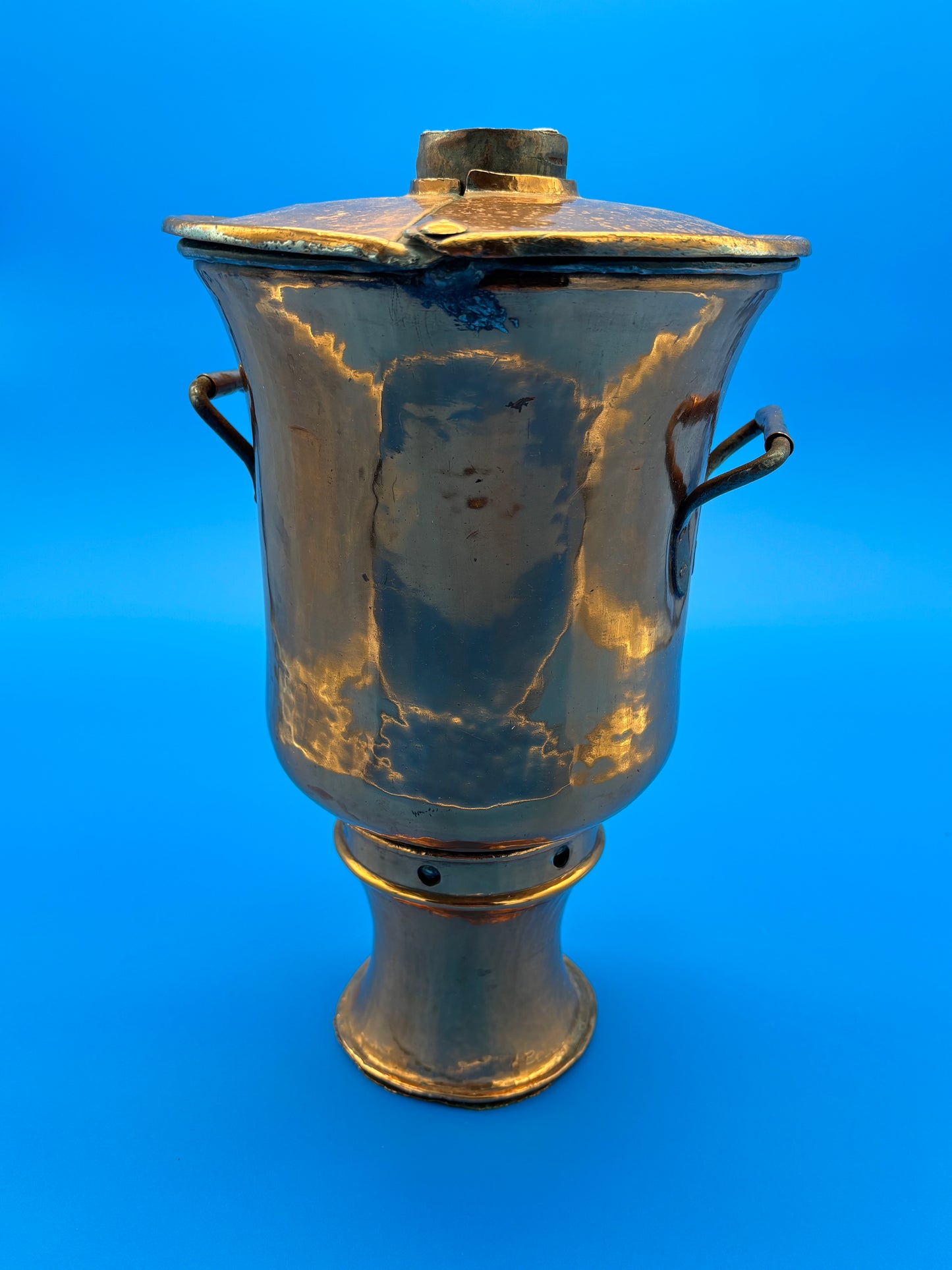 Rare Antique Heavy Solid Copper Tea Samovar - Turkish - Tea Boiler w/Chimney