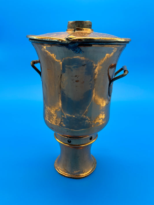 Rare Antique Heavy Solid Copper Tea Samovar - Turkish - Tea Boiler w/Chimney