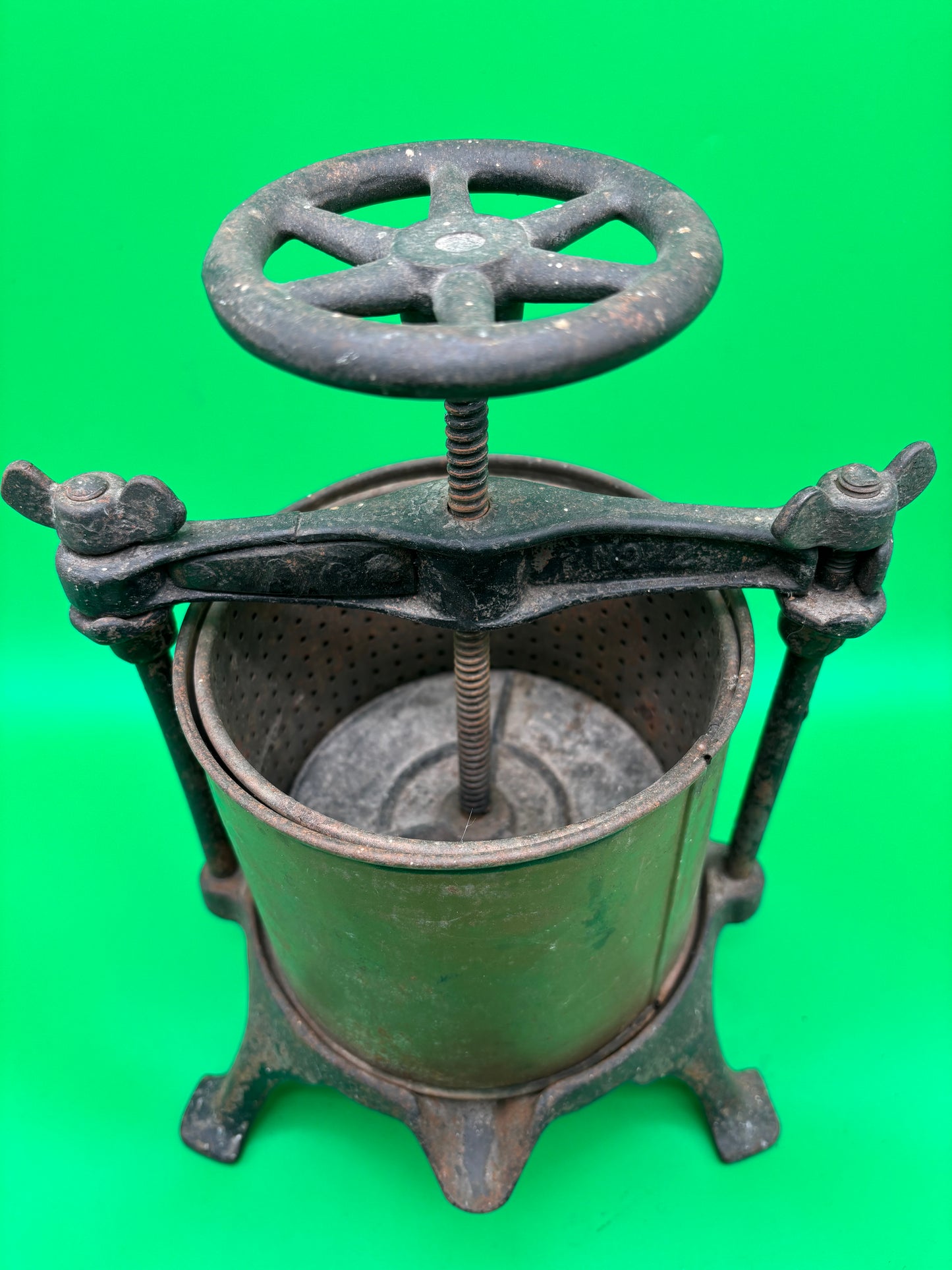 19th-century Logan + Strobridge Co. No. 2 fruit / lard press