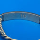 Heavy Vintage Mexico 925 Sterling Silver ID Bracelet Curb Link 65g Engraved BLANCA