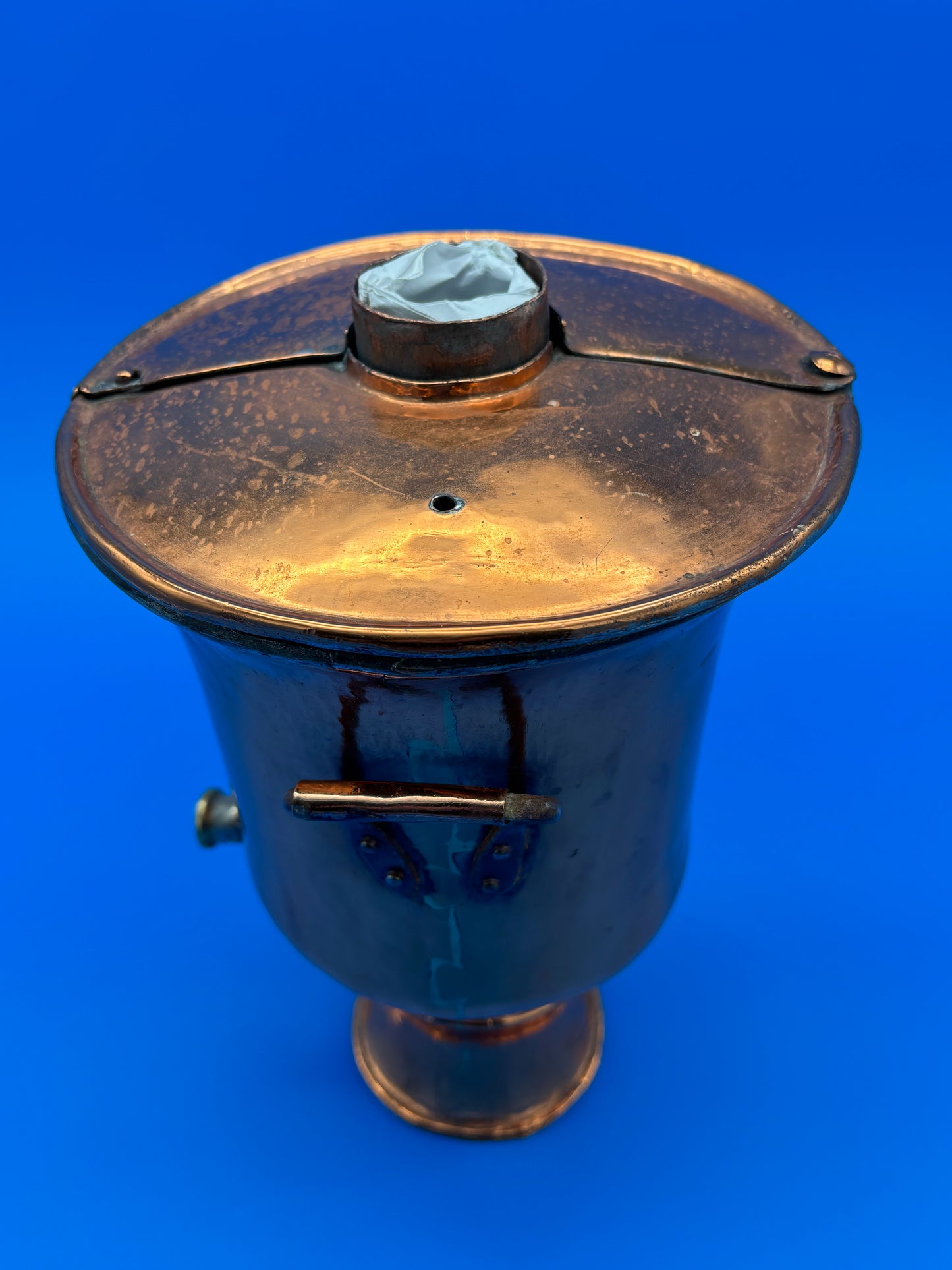 Rare Antique Heavy Solid Copper Tea Samovar - Turkish - Tea Boiler w/Chimney