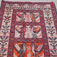 Rare Hand Knotted Vintage Soumak Kilim Silk Area Rug 3.0 x 2.4 Ft