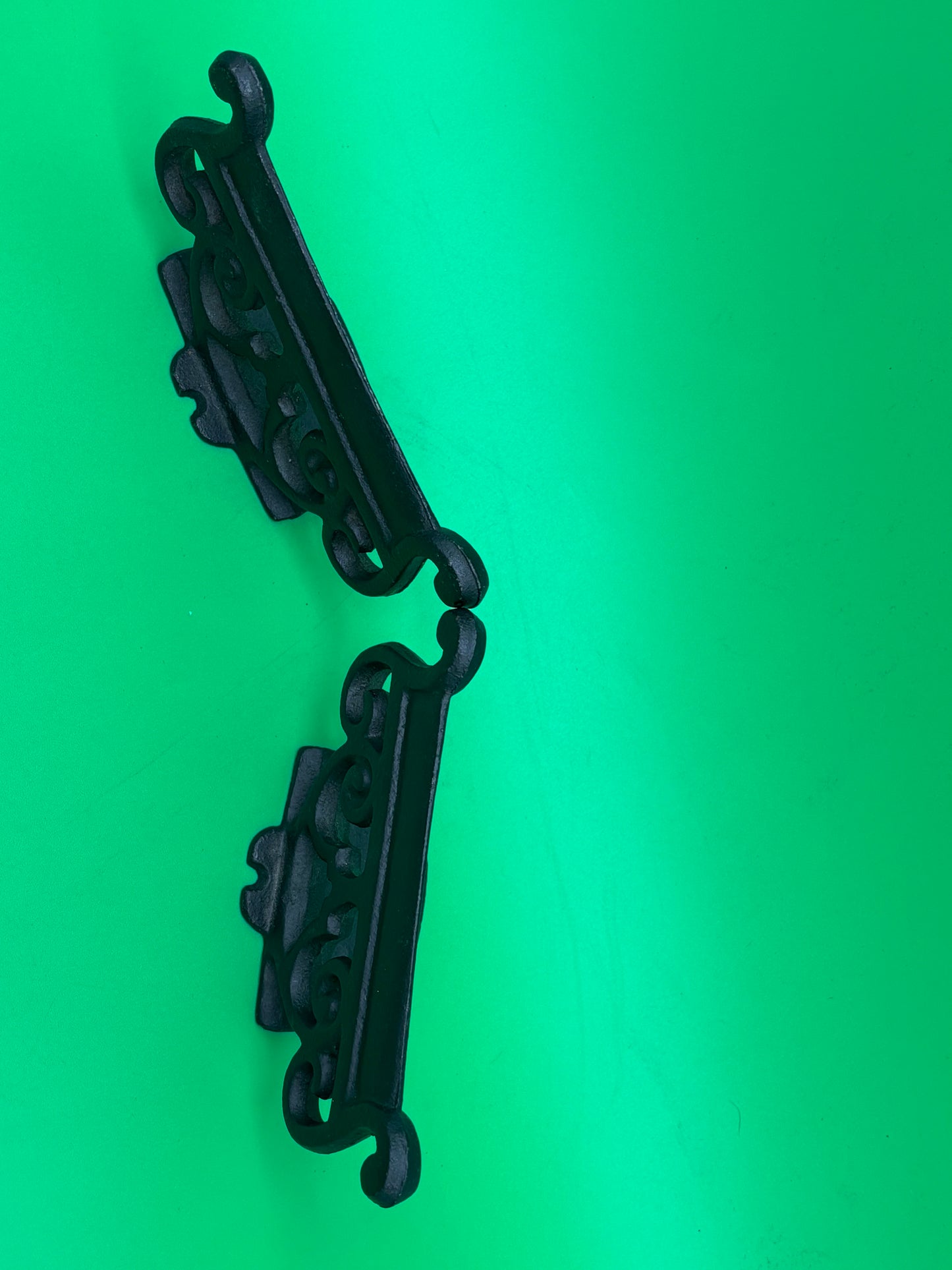 Cast Iron Boot Scrape Ornate Unique Design Stunning Old Piece Nail Down Cross