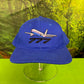 Vintage 90s Boeing 777 Embroidered Adjustable Blue Hat