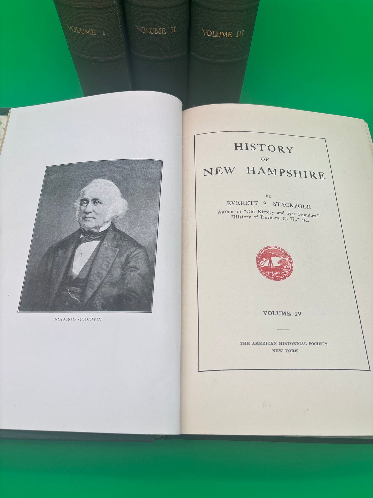 1916 History of New Hampshire Everett S Stackpole Complete 4 Vol Set Genealogy