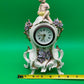 Vintage Louis Pierlot German Porcelain Mantel Clock w/ Cherub – 10” Wind Up