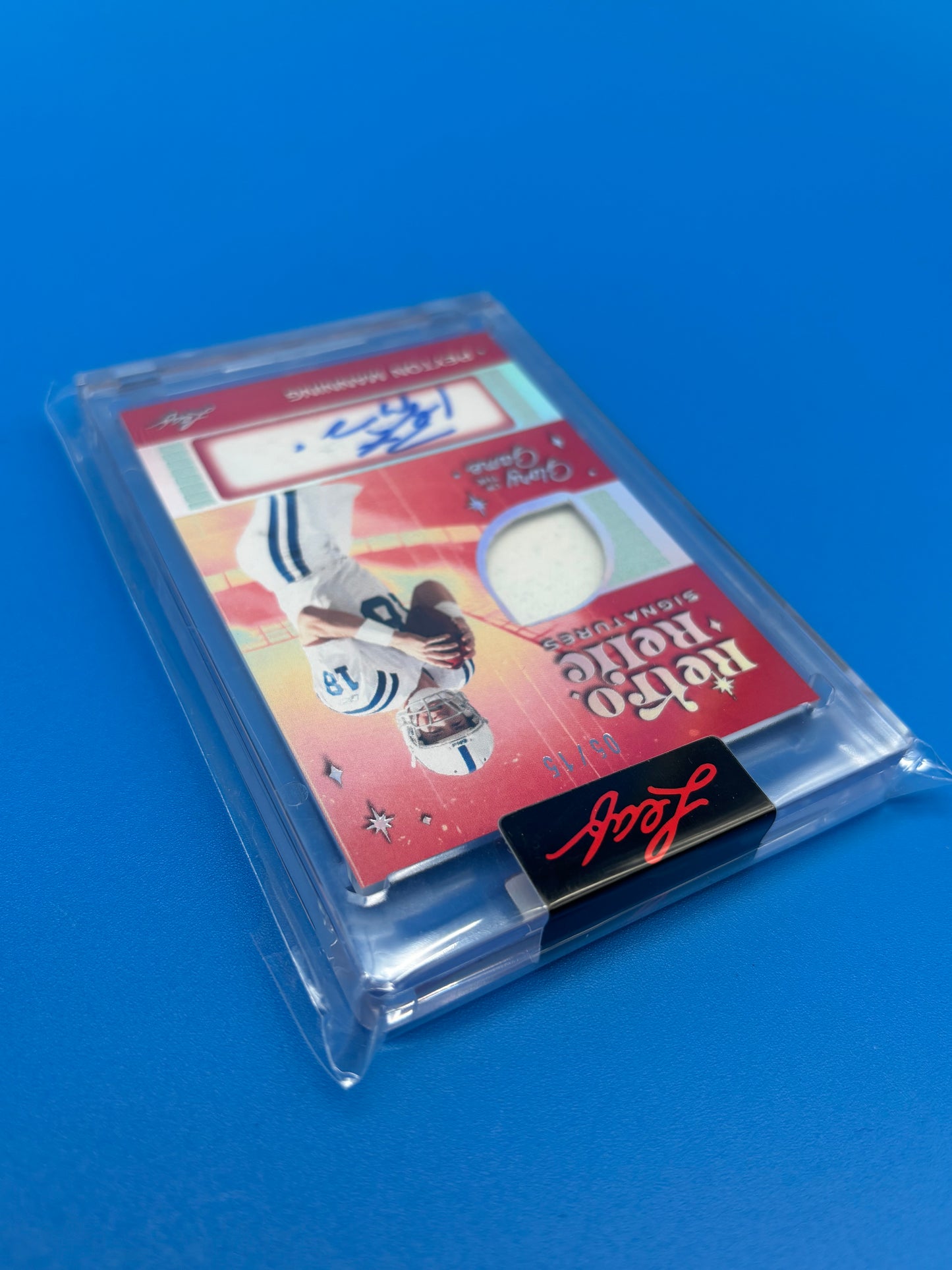 2025 Leaf Glory Of The Game Peyton Manning Retro 5/15 Auto Jersey Card Colts