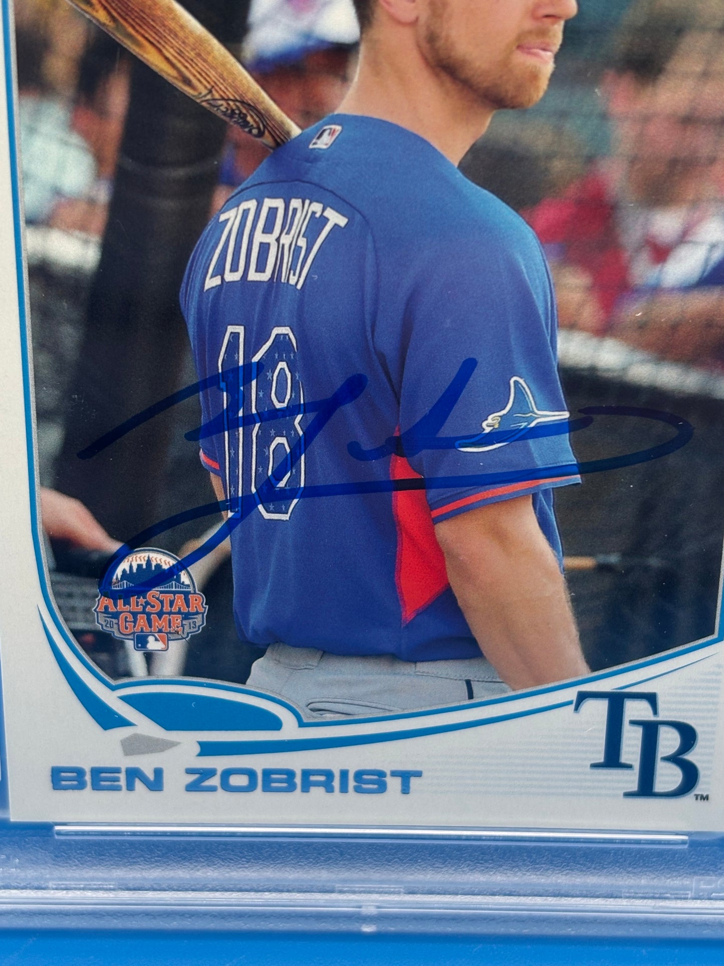 2013 Topps Update Ben Zobrist Signed Auto PSA/DNA Auto 10 Tampa Bay Rays US148
