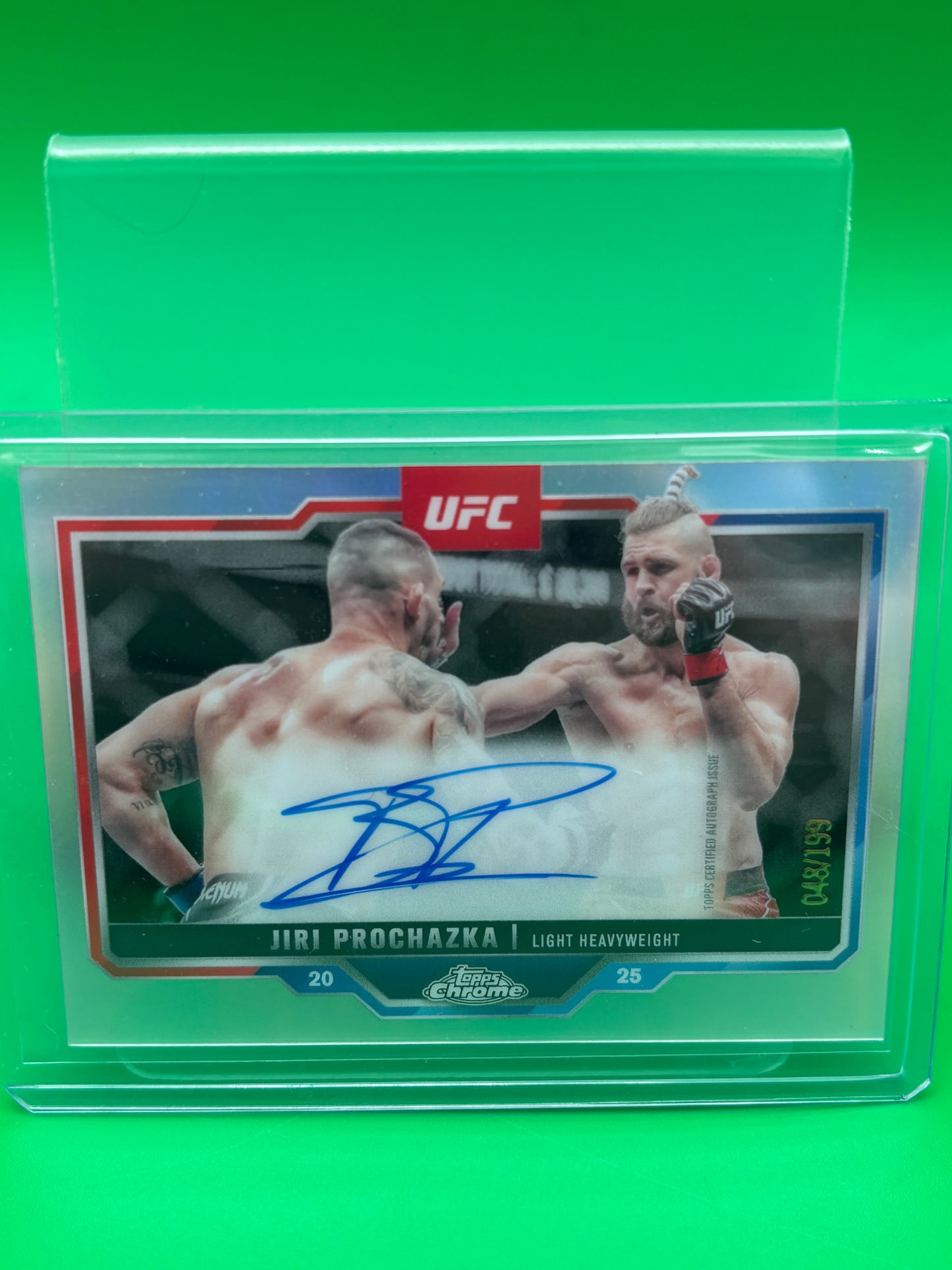 Jiri Prochazka On Card Auto /199 Refractor Topps Chrome 2025 UFC #CVA-JP