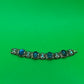 Vintage Unsigned Selro / Selini Style Blue Glass Rhinestone Statement Bracelet