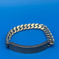 Heavy Vintage Mexico 925 Sterling Silver ID Bracelet Curb Link 65g Engraved BLANCA