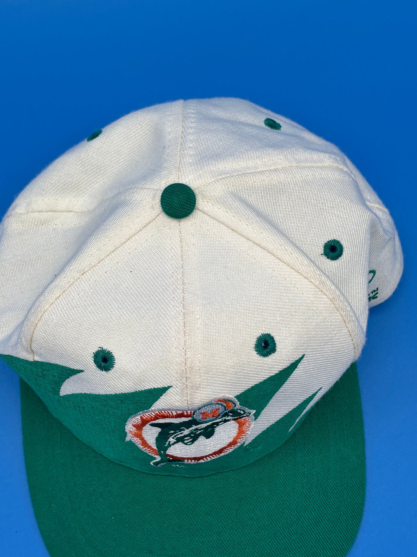 Vintage 90’s NFL Miami Dolphins Shark Tooth Hat Snapback Pro LINE Logo