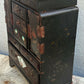 Antique Japanese Meiji Kodansu Lacquer Cabinet Birds Flowers 10 Drawer 16”