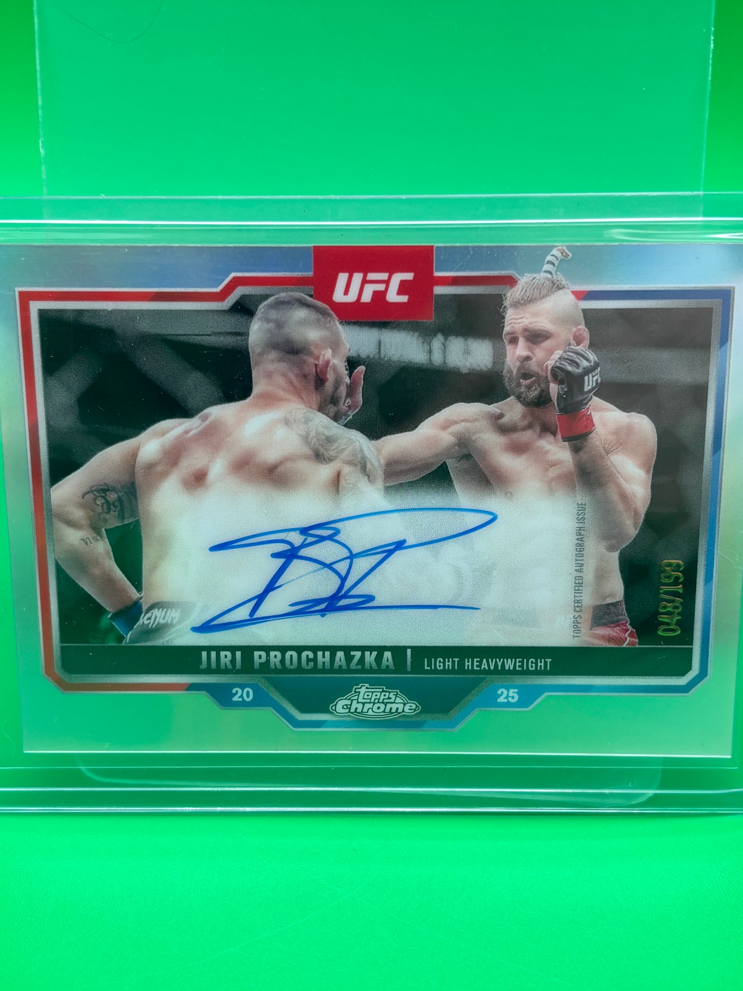 Jiri Prochazka On Card Auto /199 Refractor Topps Chrome 2025 UFC #CVA-JP
