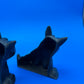 Antique Pair Black Wrought Cast Iron Scottie Dog Bookends
