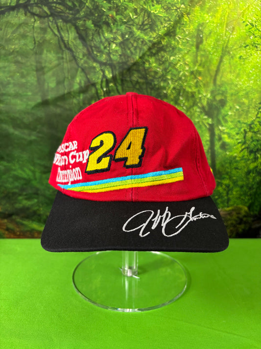 Vintage 1995 NASCAR Winston Cup Jeff Gordan #24 Snapback Baseball Hat Cap Adjustable