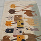 Rare Hand Knotted Vintage Bulgaria Pictorial Wool Kilim Area Rug Camel Village 4.3 x 2.6 Ft