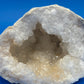 Natural White Quartz Crystal Geode Cave Druzy Mineral Specimen 4.25” Display