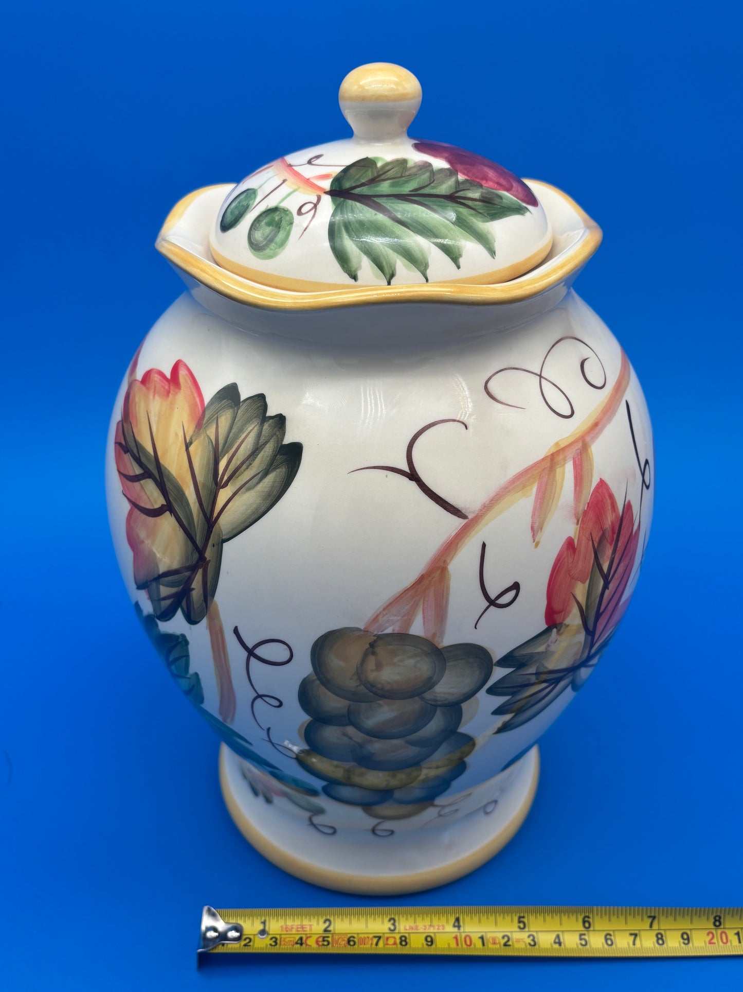 Beautiful Grape Theme Cookie Jar