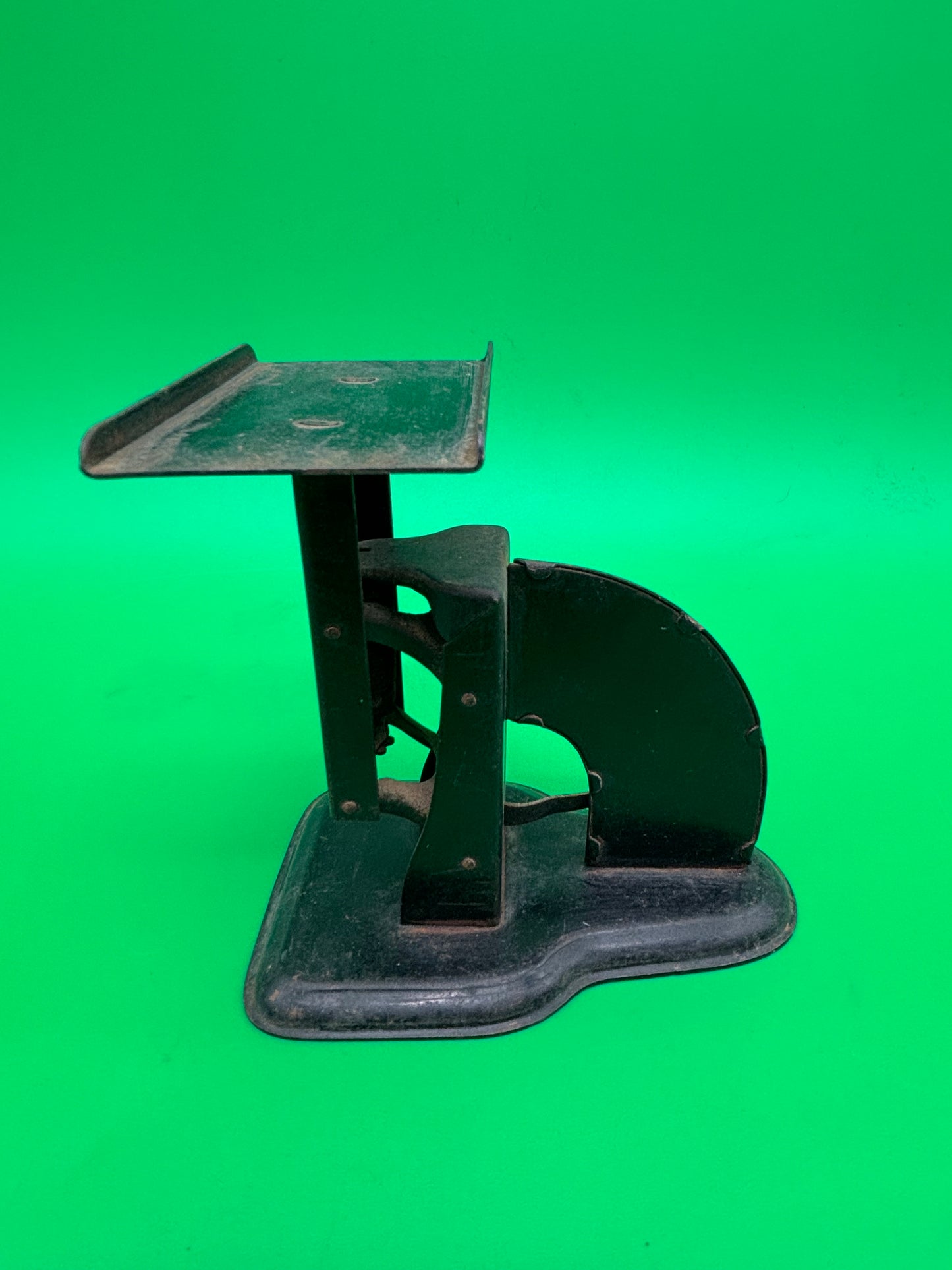 Antique “The GEM” U.S. Postal Letter Scale Desk Office Cast Iron c1910s Parcel Post Rate Chart