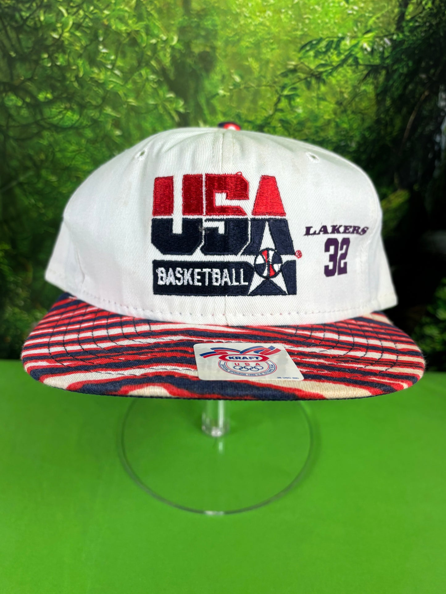 Vintage 1992 USA Team Basketball #32 Lakers Hat