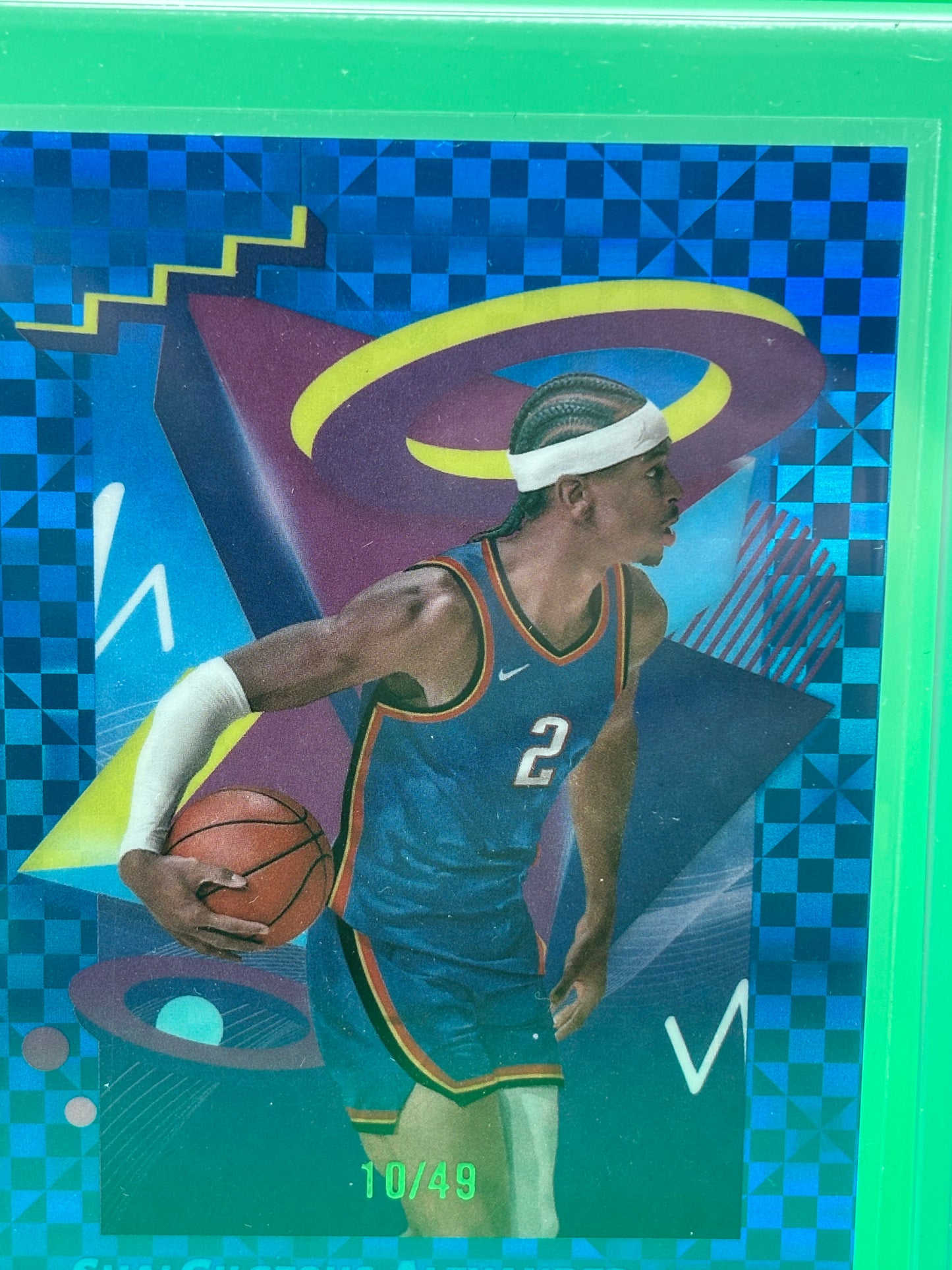 2025 Topps Finest Shai Gilgeous-Alexander Blue Checkerboard X-Fractor /49 #267 SGA Thunder