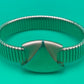 Vintage Napier Silver Tone Stretch Bracelet Geometric Modernist Expansion Rare