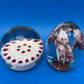 Vintage Murano Glass Paperweights Lot of 2 Millefiori Mushroom Made in Italy
