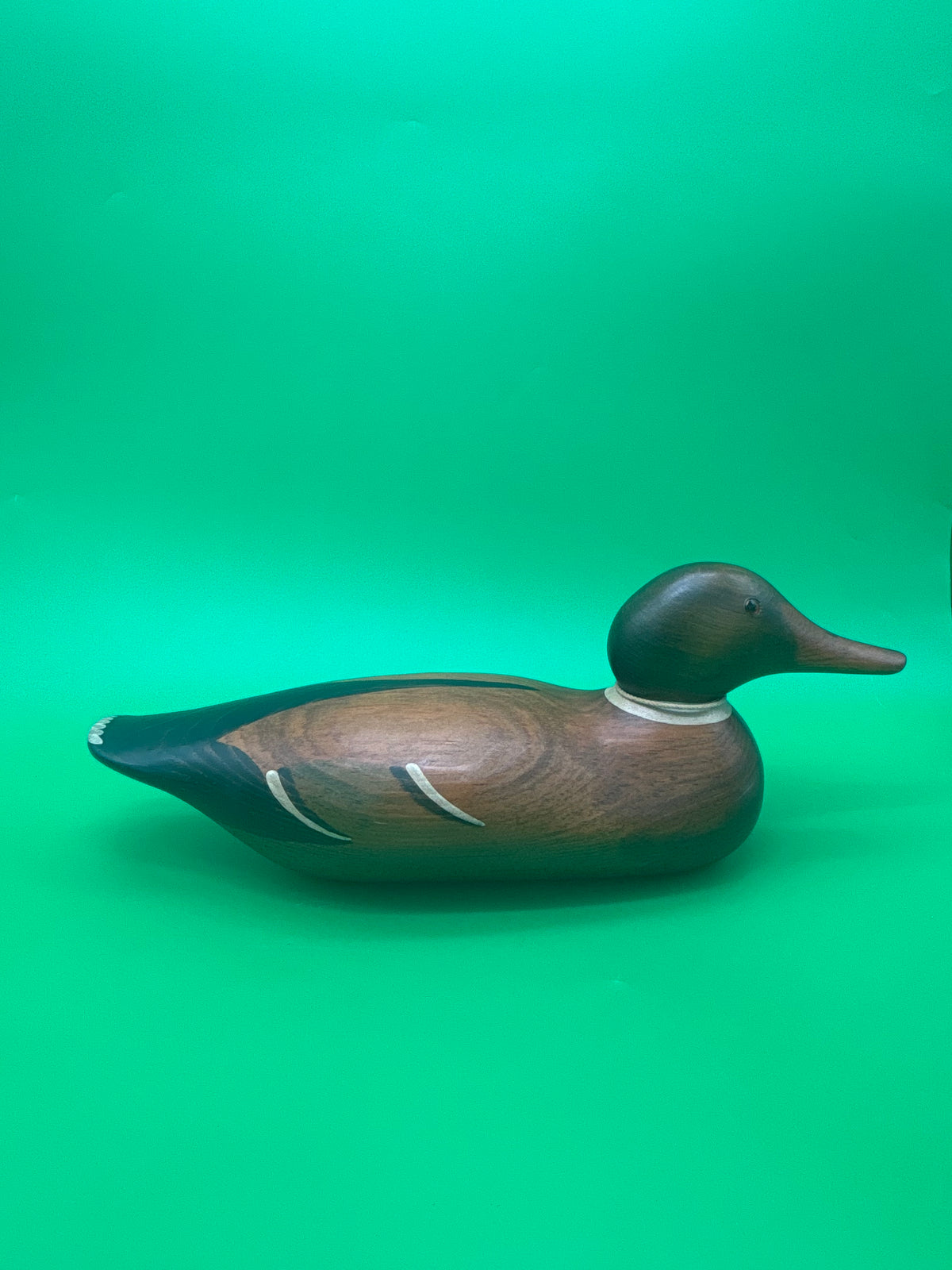 Vintage 1986 Frank L. Beall Mallard Drake Wooden Duck Decoy