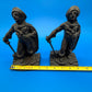 Pair of Antique Vtg 1928 Bronze finish Cast Iron Pirate Bookends Gift House NY